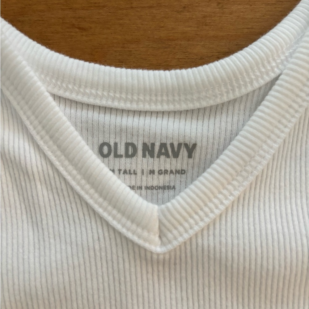 White V-Neck Ruffle Strap Tank - Picture 4 of 5